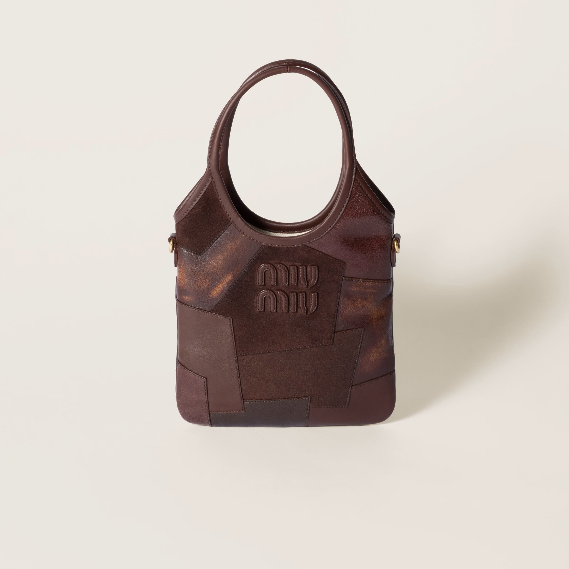 IVY leather patchwork handbag - Briarwood, SGD 3450 (P152,395.78), MIU MIU, miumiu.com